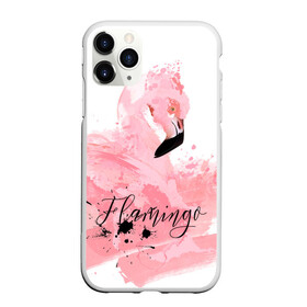Чехол для iPhone 11 Pro матовый с принтом flamingo , Силикон |  | Тематика изображения на принте: flamingo | птицы | розовый | фламинго