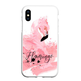 Чехол для iPhone XS Max матовый с принтом flamingo , Силикон | Область печати: задняя сторона чехла, без боковых панелей | flamingo | птицы | розовый | фламинго