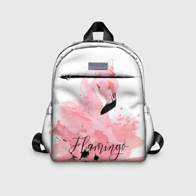 Детский рюкзак 3D с принтом flamingo , 100% полиэстер | лямки с регулируемой длиной, сверху петелька, чтобы рюкзак можно было повесить на вешалку. Основное отделение закрывается на молнию, как и внешний карман. Внутри дополнительный карман. По бокам два дополнительных кармашка | Тематика изображения на принте: flamingo | птицы | розовый | фламинго
