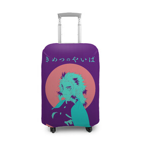 Чехол для чемодана 3D с принтом Кёджуро Ренгоку Kimetsu no Yaiba , 86% полиэфир, 14% спандекс | двустороннее нанесение принта, прорези для ручек и колес | demon slayer | kamado | kimetsu no yaiba | nezuko | tanjiro | аниме | гию томиока | зеницу агацума | иноске хашибира | камадо | клинок | корзинная девочка | манга | музан кибуцуджи | незуко | рассекающий демонов | танджиро