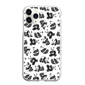 Чехол для iPhone 11 Pro матовый с принтом Акварельные панды паттерн , Силикон |  | art | black white | cute | funny panda | panda | pandas | pattern | watercolor | акварель | акварельный рисунок | арт | детский рисунок | маленькие панды | медведи | медвежата | милые панды | мишки | панда | пандочка | пандочки | узор