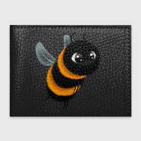 Обложка для студенческого билета с принтом Пчела , натуральная кожа | Размер: 11*8 см; Печать на всей внешней стороне | bee | bees | пчела | пчелы | шмель