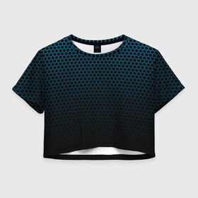 Женская футболка Crop-top 3D с принтом Броня  Кольчуга , 100% полиэстер | круглая горловина, длина футболки до линии талии, рукава с отворотами | абстракция | бронь | броня | кольчуга | паттерн | текстуры