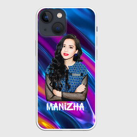 Чехол для iPhone 13 mini с принтом Манижа абстрактный фон ,  |  | manizha | далеровна | душанбе | евровидение | евровидение 2021 | манижа | певица | таджикистан | хамраева
