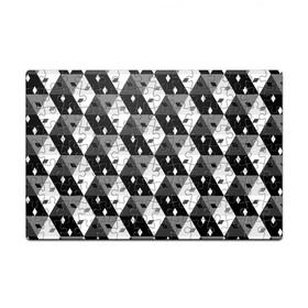 Пазл магнитный 126 элементов с принтом Абстрактные кубики , полимерный материал с магнитным слоем | 126 деталей, размер изделия —  180*270 мм | Тематика изображения на принте: абстракция | арт | белый | вектор | векторный рисунок | игровой кубик | игровые кубики | кубик | кубики | рисунок | треугольник | треугольники | чёрно белый | чёрный