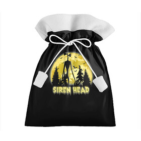 Подарочный 3D мешок с принтом Siren Head Yellow Moon , 100% полиэстер | Размер: 29*39 см | 6789 | cartoon | cat | forest | foundation | head | monster | moon | mountains | scp | siren | sirenhead | голова | горы | кот | лес | луна | монстр | объект | объекты | сирена | сиреноголовый | фонд | чудище | чудовище