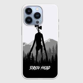 Чехол для iPhone 13 Pro с принтом SIREN HEAD | DARK FOREST ,  |  | 6789 | cartoon | cat | dark | forest | foundation | head | monster | mountains | scp | siren | sirenhead | голова | горы | кот | лес | монстр | объект | объекты | сирена | сиреноголовый | фонд | чудище | чудовище