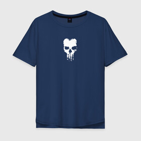 Мужская футболка хлопок Oversize с принтом Weird Skull , 100% хлопок | свободный крой, круглый ворот, “спинка” длиннее передней части | bones | skull | зло | каратель | кости | монстр | скелет | череп