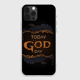 Чехол для iPhone 12 Pro с принтом God day GOW , силикон | область печати: задняя сторона чехла, без боковых панелей | Тематика изображения на принте: gad of war | game | games | god of war | god of wor | бог войны | игра | игры | кинжалы | кратос | праздник