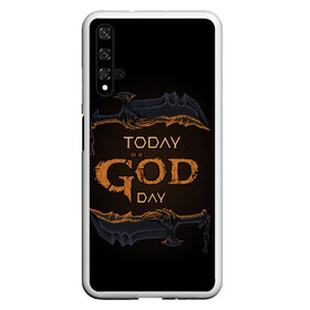 Чехол для Honor 20 с принтом God day GOW , Силикон | Область печати: задняя сторона чехла, без боковых панелей | Тематика изображения на принте: gad of war | game | games | god of war | god of wor | бог войны | игра | игры | кинжалы | кратос | праздник