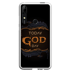 Чехол для Honor P Smart Z с принтом God day GOW , Силикон | Область печати: задняя сторона чехла, без боковых панелей | Тематика изображения на принте: gad of war | game | games | god of war | god of wor | бог войны | игра | игры | кинжалы | кратос | праздник