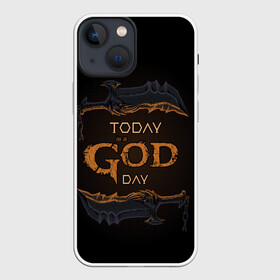 Чехол для iPhone 13 mini с принтом God day | GOW ,  |  | gad of war | game | games | god of war | god of wor | бог войны | игра | игры | кинжалы | кратос | праздник