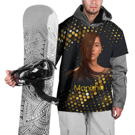 Накидка на куртку 3D с принтом Manizha Gold Black , 100% полиэстер |  | manizha | далеровна | душанбе | евровидение | евровидение 2021 | манижа | певица | таджикистан | хамраева