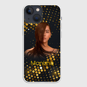 Чехол для iPhone 13 mini с принтом Manizha Gold  Black ,  |  | manizha | далеровна | душанбе | евровидение | евровидение 2021 | манижа | певица | таджикистан | хамраева