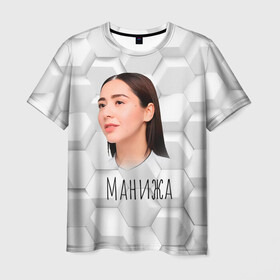 Мужская футболка 3D с принтом Манижа 3D фон , 100% полиэфир | прямой крой, круглый вырез горловины, длина до линии бедер | manizha | далеровна | душанбе | евровидение | евровидение 2021 | манижа | певица | таджикистан | хамраева