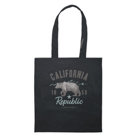 Шоппер 3D с принтом California republic , 100% полиэстер | Плотность: 200 г/м2; Размер: 34×35 см; Высота лямок: 30 см | bear | california | republic | state | калифорния | медведь | республика