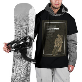 Накидка на куртку 3D с принтом Тигр на серфинге , 100% полиэстер |  | Тематика изображения на принте: большая кошка | джунгли | отдых | полосатый | серфинг | тигр | тигрица | хищник