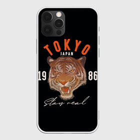 Чехол для iPhone 12 Pro Max с принтом Tokyo Tiger Japan , Силикон |  | japan | tokyo | большая кошка | полосатый | тигр | тигрица | токио | хищник