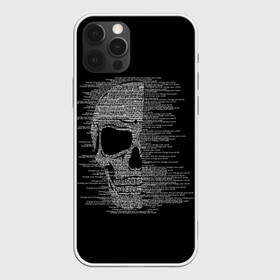 Чехол для iPhone 12 Pro Max с принтом Череп из текста , Силикон |  | hell | skull | ад | скелет | ужасы | череп | черепушка