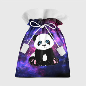 Подарочный 3D мешок с принтом Space Panda , 100% полиэстер | Размер: 29*39 см | Тематика изображения на принте: animal | bear | panda | space | star | вселенная | галактика | животные | звёзды | космос | медведь | миша | панда