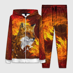 Женский костюм 3D с принтом Огненный Лис ,  |  | animal | fire | fox | texture | битва огней | животные | лис | лиса | огонь | пламя | стихия | текстура