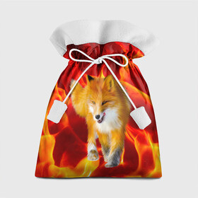 Подарочный 3D мешок с принтом Fire Fox , 100% полиэстер | Размер: 29*39 см | animal | fire | fox | texture | битва огней | животные | лис | лиса | огонь | пламя | стихия | текстура