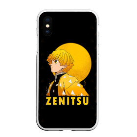 Чехол для iPhone XS Max матовый с принтом ZENITSU Kimetsu no Yaiba , Силикон | Область печати: задняя сторона чехла, без боковых панелей | demon slayer | kamado | kimetsu no yaiba | nezuko | tanjiro | аниме | гию томиока | зеницу агацума | иноске хашибира | камадо | клинок | корзинная девочка | манга | музан кибуцуджи | незуко | рассекающий демонов | танджиро