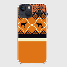 Чехол для iPhone 13 mini с принтом Африканский Мотив ,  |  | африка | африканский мотив | газели | животное | линии | полосы | рисунок | туризм