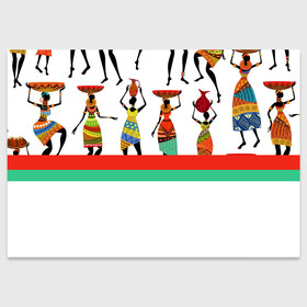 Поздравительная открытка с принтом Девушки , 100% бумага | плотность бумаги 280 г/м2, матовая, на обратной стороне линовка и место для марки
 | африка | афроамериканки | девушки | линии | полосы | рисунок