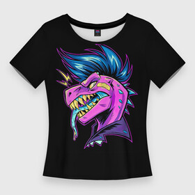 Женская футболка 3D Slim с принтом Ящер Пресли ,  |  | змея | игуана | кислотное | музыка | панк | пресли | элвис | элвиспресли | ящер | ящерица