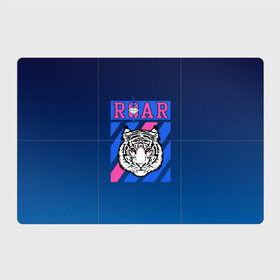 Магнитный плакат 3Х2 с принтом Roar Tiger , Полимерный материал с магнитным слоем | 6 деталей размером 9*9 см | Тематика изображения на принте: roar | большая кошка | полосатый | тигр | тигрица | хищник