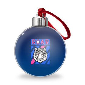 Ёлочный шар с принтом Roar Tiger , Пластик | Диаметр: 77 мм | Тематика изображения на принте: roar | большая кошка | полосатый | тигр | тигрица | хищник
