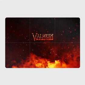 Магнитный плакат 3Х2 с принтом Valheim огненный лого , Полимерный материал с магнитным слоем | 6 деталей размером 9*9 см | fantasy | mmo | valheim | valve | валхейм | вальхейм | викинги | выживалка | игра | королевская битва | ммо | ролевая игра | фэнтази