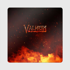 Магнит виниловый Квадрат с принтом Valheim огненный лого , полимерный материал с магнитным слоем | размер 9*9 см, закругленные углы | fantasy | mmo | valheim | valve | валхейм | вальхейм | викинги | выживалка | игра | королевская битва | ммо | ролевая игра | фэнтази