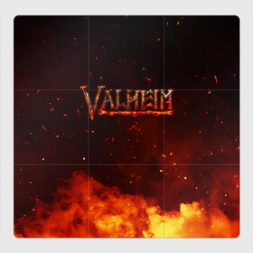 Магнитный плакат 3Х3 с принтом Valheim огненный лого , Полимерный материал с магнитным слоем | 9 деталей размером 9*9 см | fantasy | mmo | valheim | valve | валхейм | вальхейм | викинги | выживалка | игра | королевская битва | ммо | ролевая игра | фэнтази