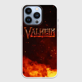 Чехол для iPhone 13 Pro с принтом Valheim огненный лого ,  |  | Тематика изображения на принте: fantasy | mmo | valheim | valve | валхейм | вальхейм | викинги | выживалка | игра | королевская битва | ммо | ролевая игра | фэнтази