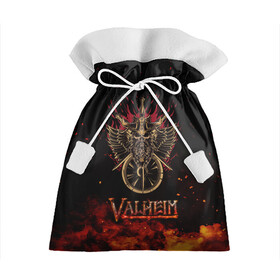 Подарочный 3D мешок с принтом Valheim символ черепа , 100% полиэстер | Размер: 29*39 см | Тематика изображения на принте: fantasy | mmo | valheim | valve | валхейм | вальхейм | викинги | выживалка | игра | королевская битва | ммо | ролевая игра | фэнтази