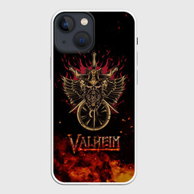 Чехол для iPhone 13 mini с принтом Valheim символ черепа ,  |  | fantasy | mmo | valheim | valve | валхейм | вальхейм | викинги | выживалка | игра | королевская битва | ммо | ролевая игра | фэнтази