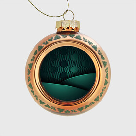 Стеклянный ёлочный шар с принтом Luxury Green , Стекло | Диаметр: 80 мм | green | luxury | versace | vip | абстракция | версаче | вип | паттерн | роскошь | текстуры