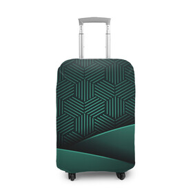 Чехол для чемодана 3D с принтом Luxury Green , 86% полиэфир, 14% спандекс | двустороннее нанесение принта, прорези для ручек и колес | green | luxury | versace | vip | абстракция | версаче | вип | паттерн | роскошь | текстуры