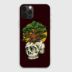 Чехол для iPhone 12 Pro с принтом Дерево растущее из черепа , силикон | область печати: задняя сторона чехла, без боковых панелей | hell | skull | ад | скелет | ужасы | череп | черепушка