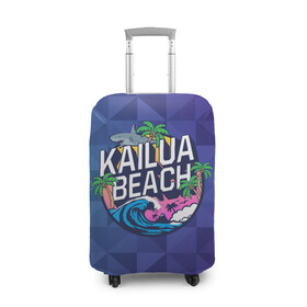 Чехол для чемодана 3D с принтом KAILUA BEACH , 86% полиэфир, 14% спандекс | двустороннее нанесение принта, прорези для ручек и колес | kailua | акула | закат | море | отдых | отпуск | пальмы | пляж