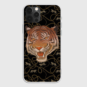 Чехол для iPhone 12 Pro Max с принтом Морда тигра , Силикон |  | большая кошка | полосатый | тигр | тигрица | хищник