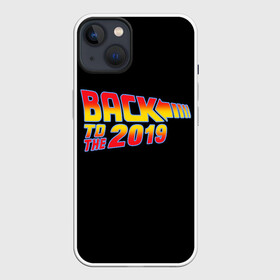 Чехол для iPhone 13 с принтом BACK TO THE 2019 ,  |  | Тематика изображения на принте: 19 | 2019 | back | covid | delorean | future | marty | mcfly | ncov | the | time | to | virus | браун | будущее | в | вирус | время | делориан | док | доктор | ковид | корона | коронавирус | макфлай | марти | прошлое | эмметт