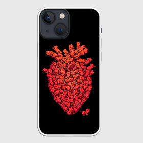 Чехол для iPhone 13 mini с принтом Сердце Из Котиков ,  |  | cat | cats | heart | kittens | love | meow | moore | red | кот | котики | котята | кошка | красный | лав | любовь | мур | мяу | сердечко | сердце