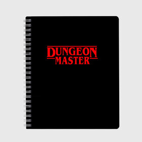 Тетрадь с принтом Stranger Dungeon Master , 100% бумага | 48 листов, плотность листов — 60 г/м2, плотность картонной обложки — 250 г/м2. Листы скреплены сбоку удобной пружинной спиралью. Уголки страниц и обложки скругленные. Цвет линий — светло-серый
 | aniki | billy | boss | boy | bucks | dark | deep | door | dungeon | fantasy | gachi | gachimuchi | gym | hundred | master | muchi | next | stranger | the | things | three | van | wee | билли | ван | гачи | гачимучи | дела | мучи |