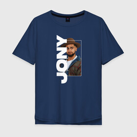 Мужская футболка хлопок Oversize с принтом Jony  , 100% хлопок | свободный крой, круглый ворот, “спинка” длиннее передней части | jony | jony комета | джони | джони комета | жони | комета | френдзона