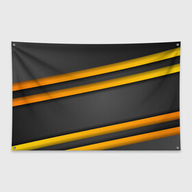 Флаг-баннер с принтом Желтые полосы , 100% полиэстер | размер 67 х 109 см, плотность ткани — 95 г/м2; по краям флага есть четыре люверса для крепления | молодежное | полоса | стиль | улица | хайп