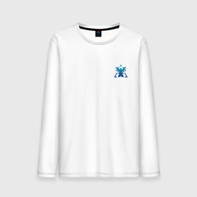 Мужской лонгслив хлопок с принтом Terran logo mini | Blue , 100% хлопок |  | marine | terran | земляне | маринос | морпехи | раса людей | терран