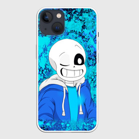 Чехол для iPhone 13 с принтом САНС (SANS) ,  |  | sans | undertale | андертале | андертейл | игра | подземная история | подземная сказка | санс | ундертале